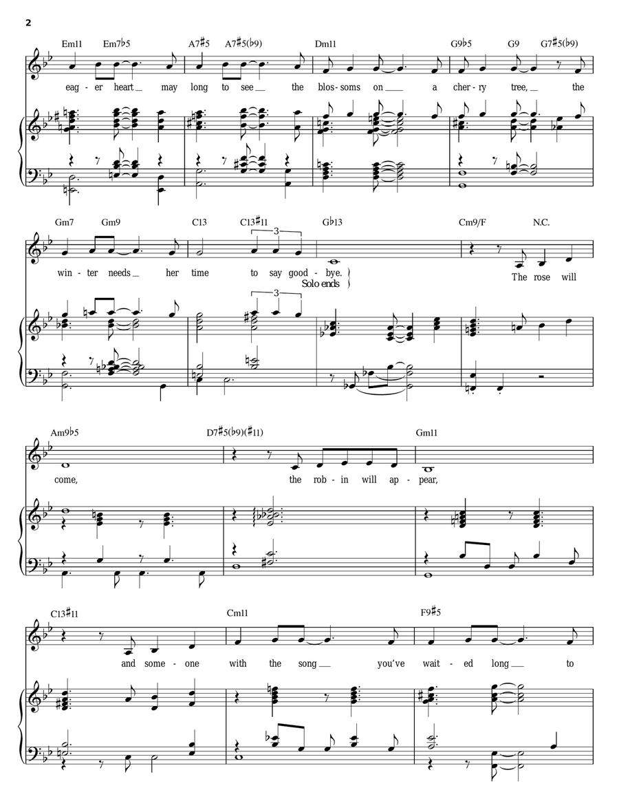 You Can't Rush Spring Piano, Vocal scores gallery preview page 2
