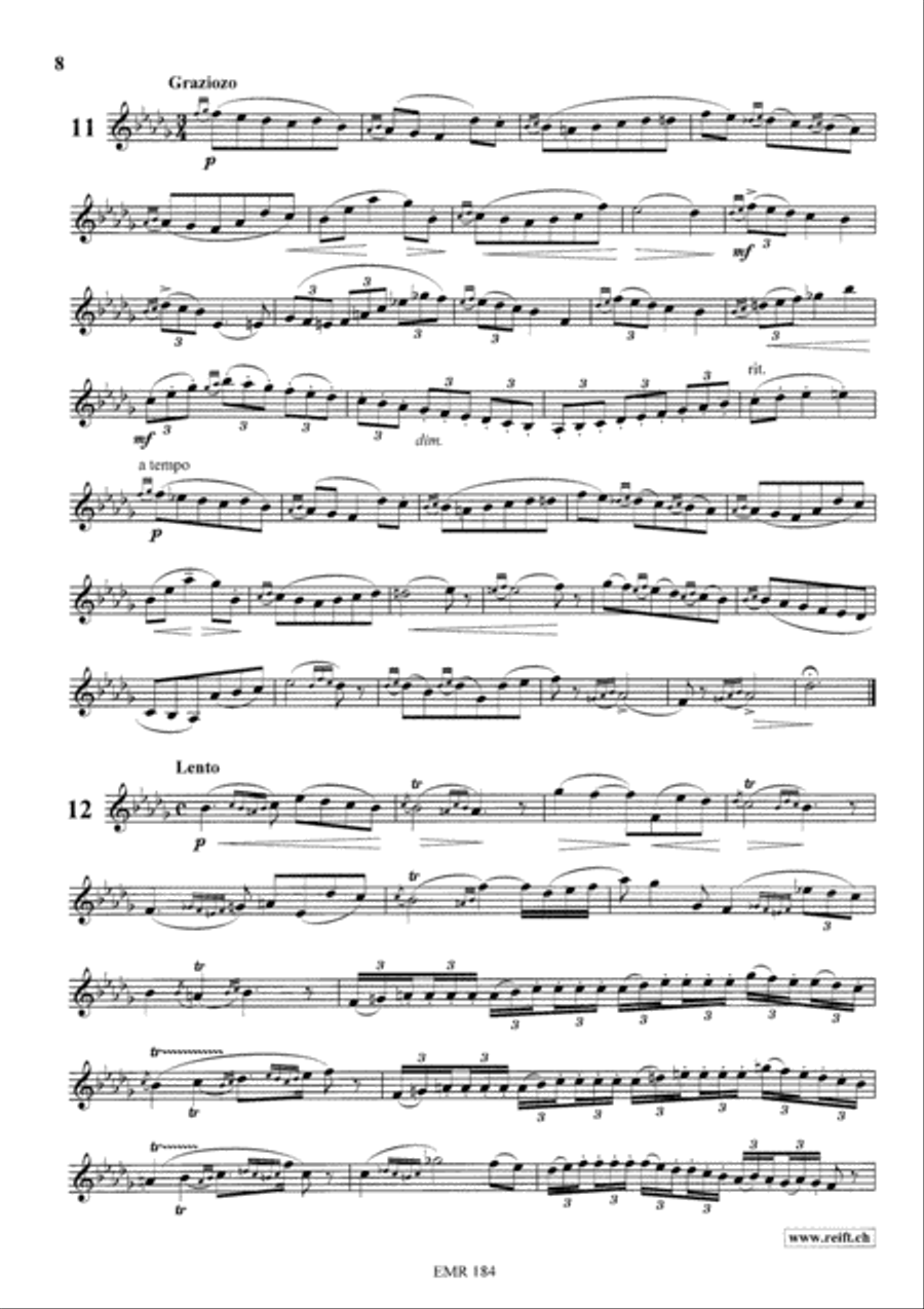 24 Melodic Studies Clarinet Solo scores gallery preview page 9