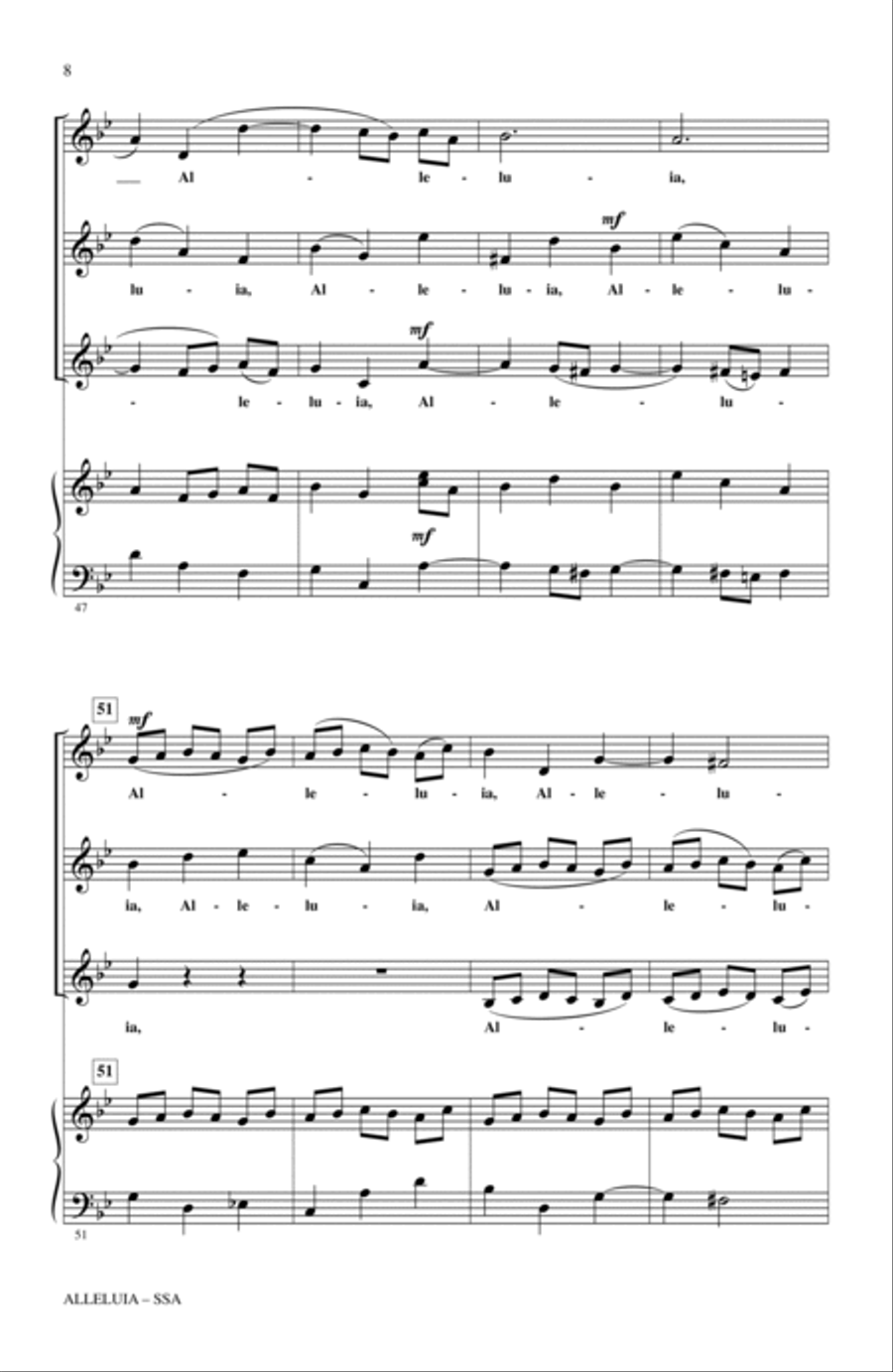 Alleluia (from Motet VI, BWV 230) SSA scores gallery preview page 6