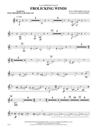 Frolicking Winds (from Symphonic Dance): (wp) 3rd B-flat Trombone T.C.