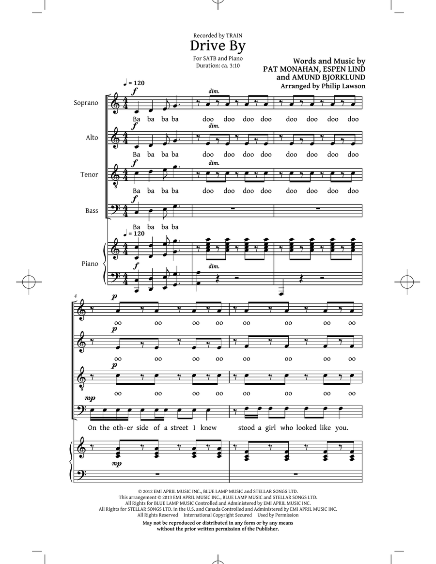Drive By 4-Part scores gallery preview page 1