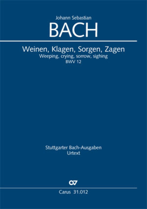 Book cover for Weeping, crying, sorrow, sighing (Weinen, Klagen, Sorgen, Zagen)