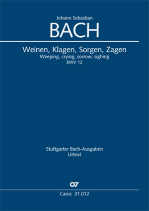 Weeping, crying, sorrow, sighing (Weinen, Klagen, Sorgen, Zagen)