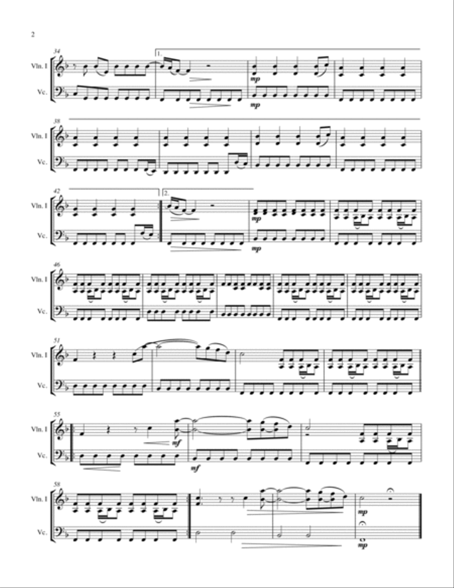 The Scientist String Duet scores gallery preview page 5