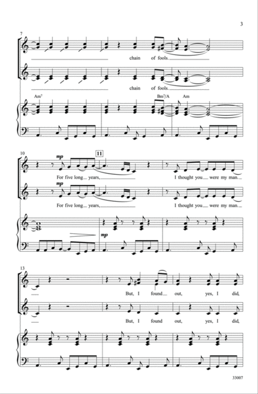 Chain of Fools Women's Choir scores gallery preview page 3