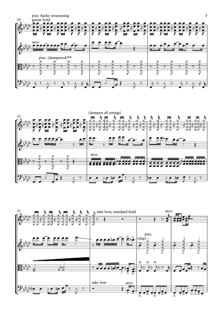 Another One Bites The Dust String Quartet scores gallery preview page 3