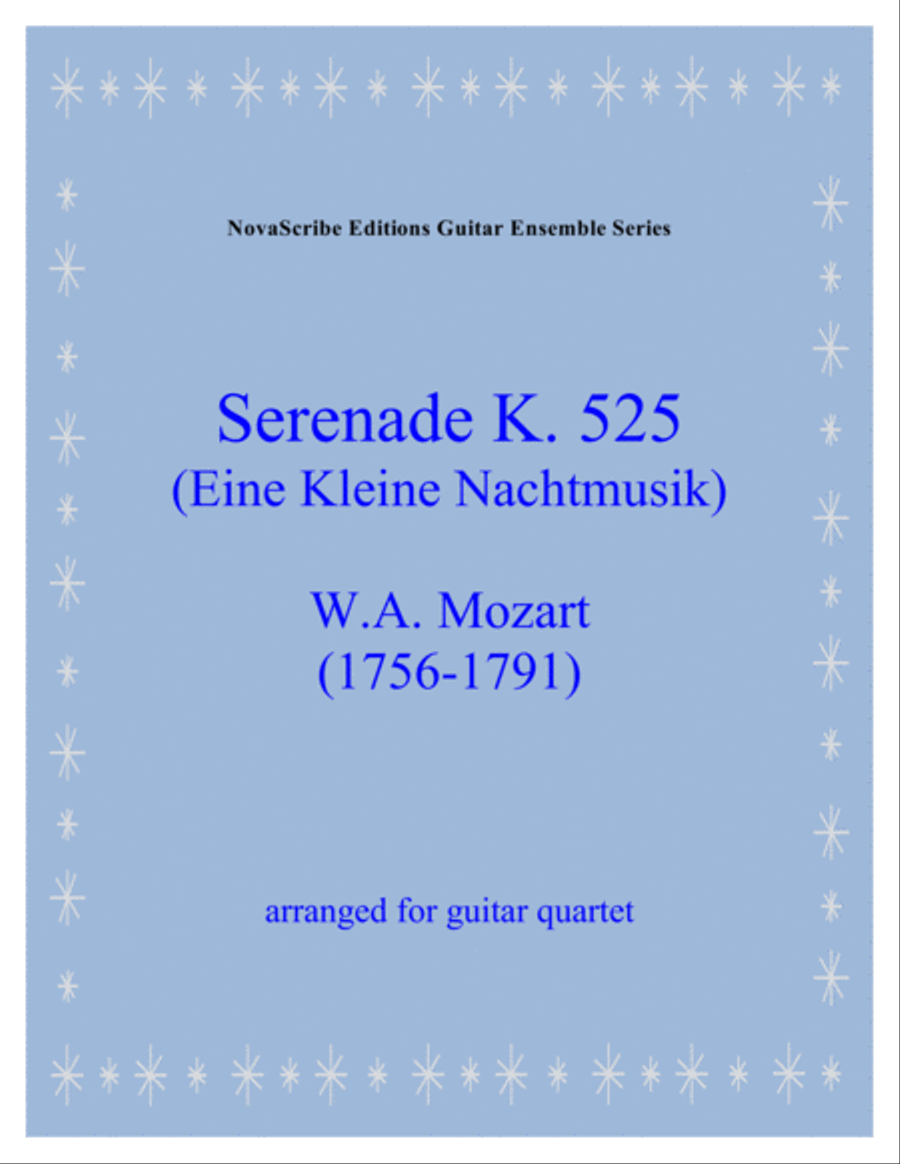 Serenade K. 525 (Eine Kleine Nachtmusik) arr. for guitar quartet