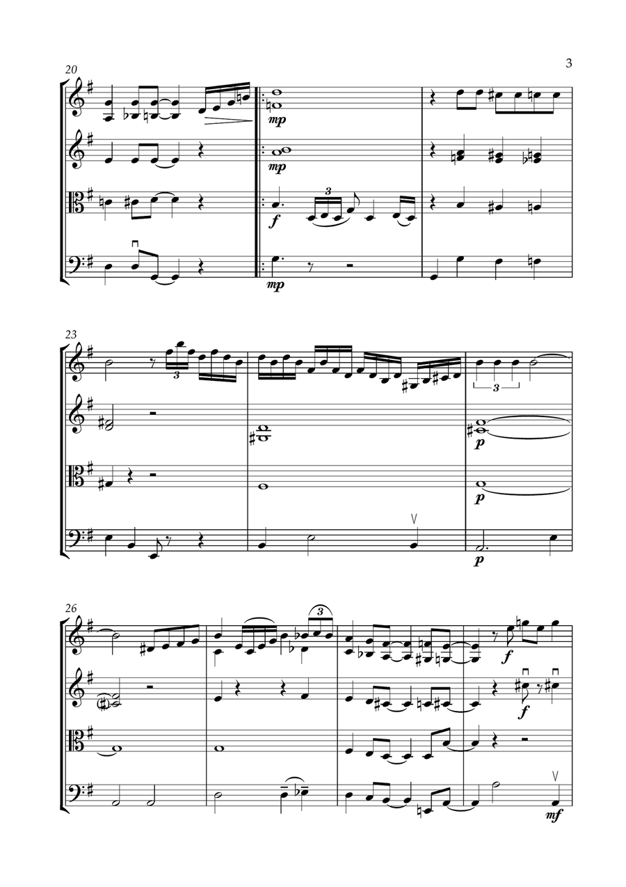 Moonglow String Quartet scores gallery preview page 3
