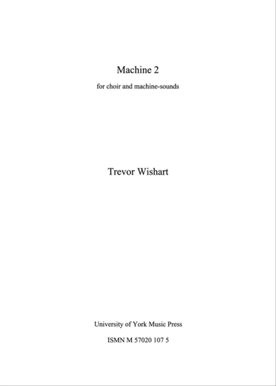 Machine 2 Machine 2 4-Part scores gallery preview page 1