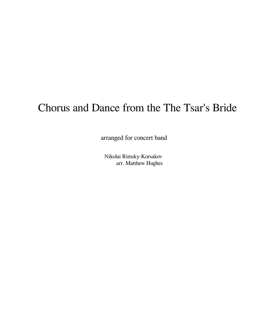 The Tsar's Bride: Chorus and Dance Choir scores gallery preview page 1