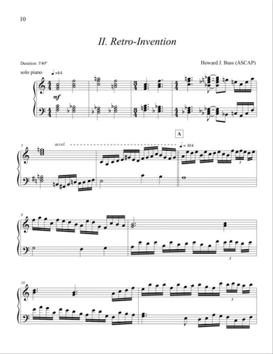 Toccata and Retro-Invention Piano Solo scores gallery preview page 3