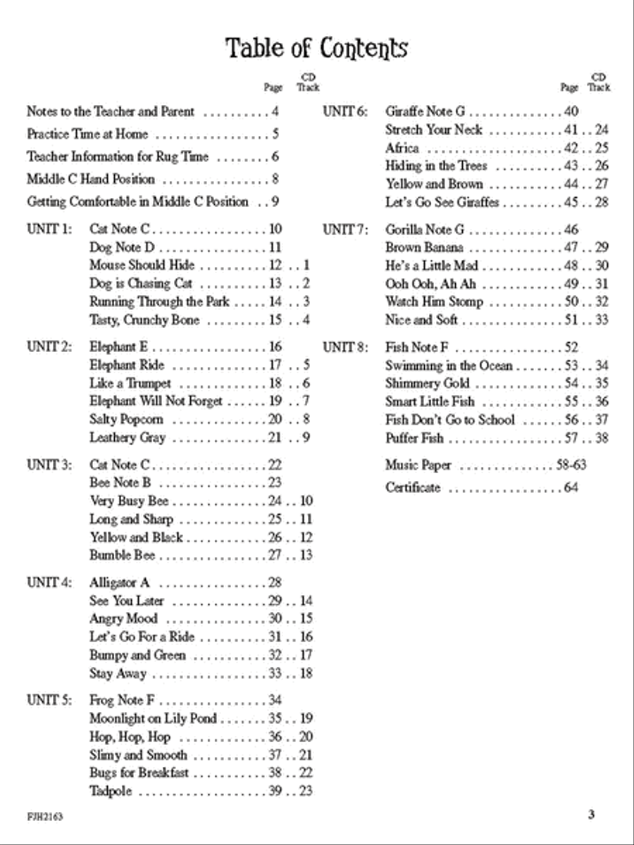 Note Reading Made Fun, Book 1 Piano Method scores gallery preview page 3