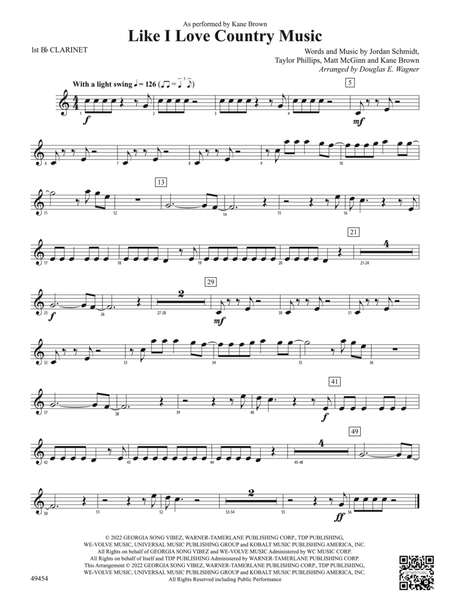 Like I Love Country Music: 1st B-flat Clarinet