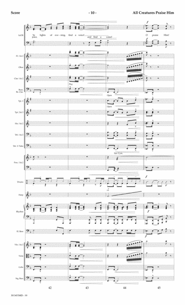 All Creatures Praise Him - Orchestral Score and Parts