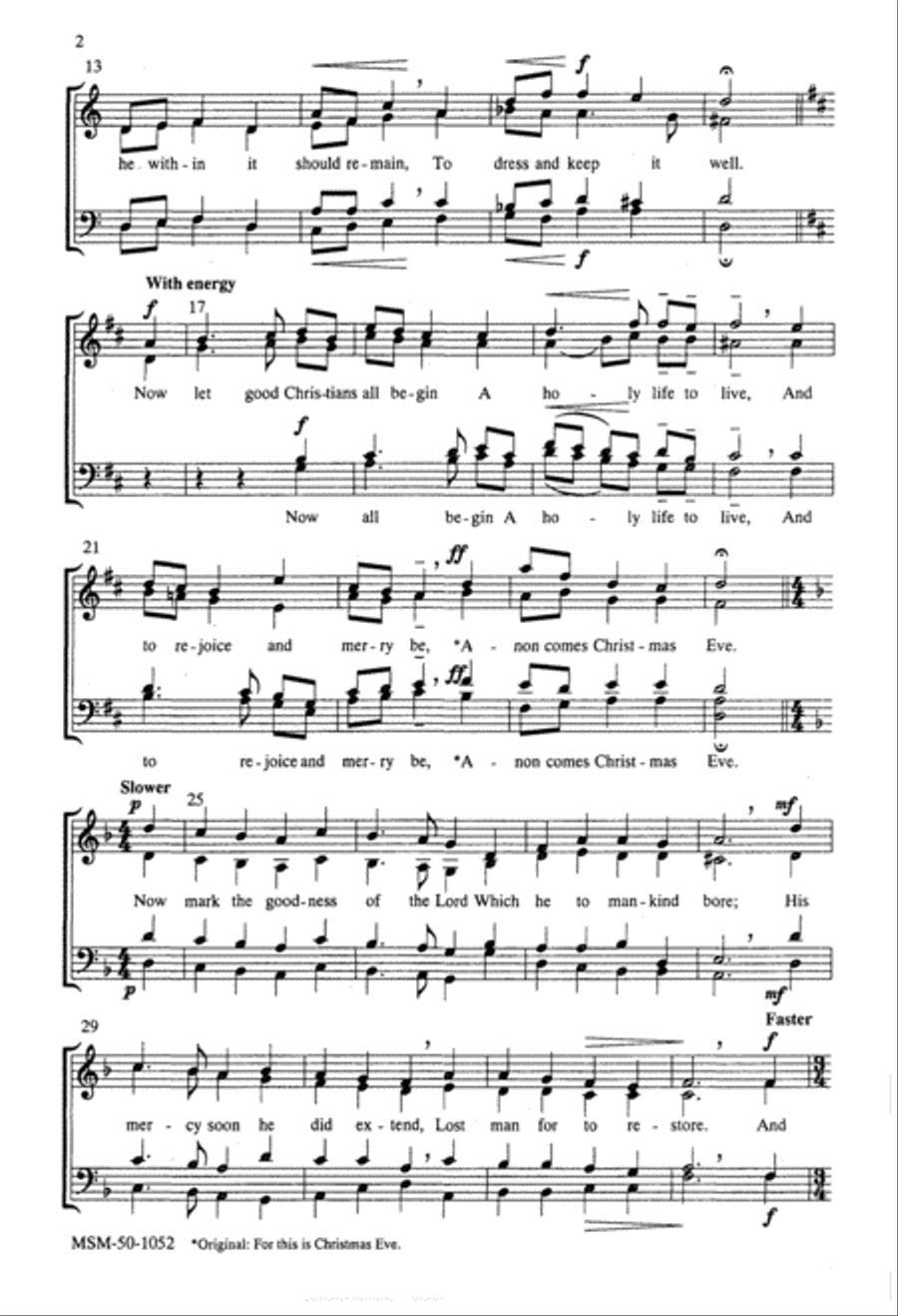 The Lord at First Did Adam Make 4-Part scores gallery preview page 2