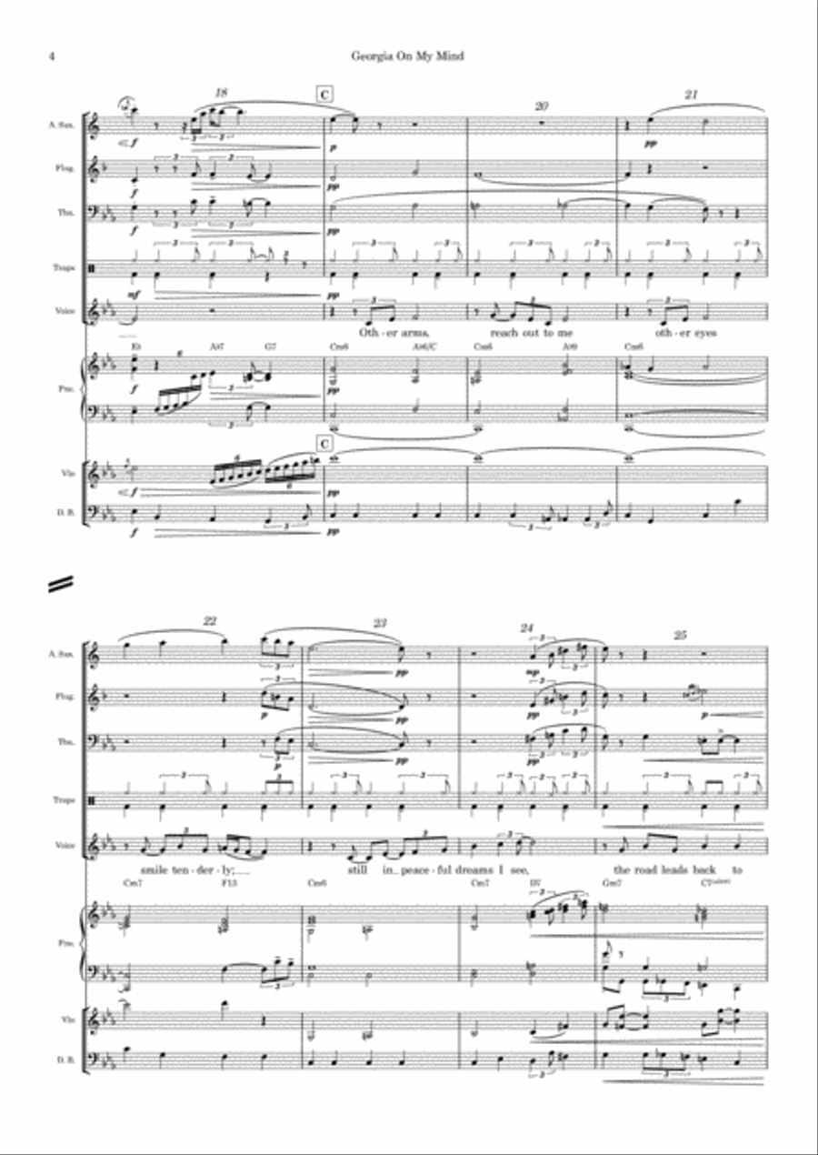 Georgia On My Mind Georgia On My Mind Large Ensemble scores gallery preview page 4
