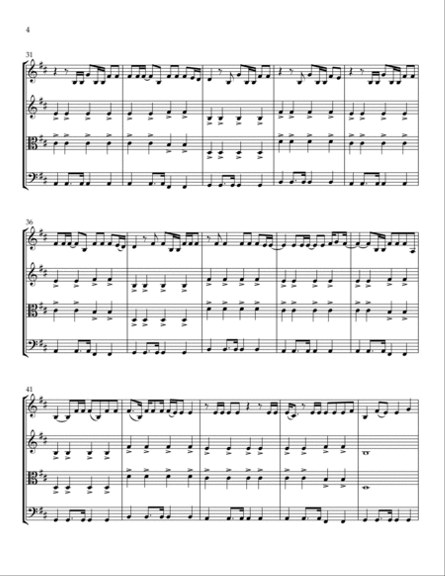 Diamonds String Quartet scores gallery preview page 5