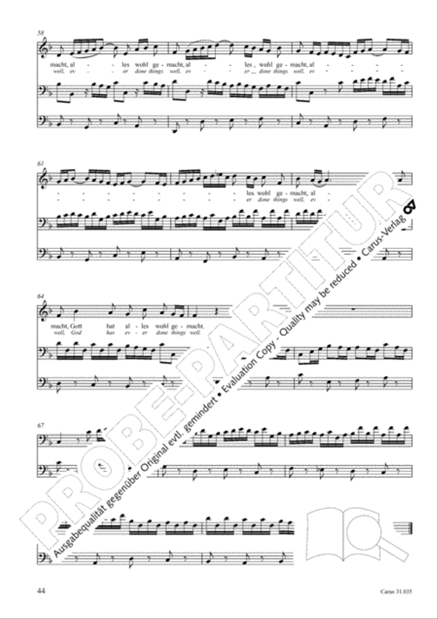 Soul and spirit are astounded (Geist und Seele wird verwirret) English Horn scores gallery preview page 45