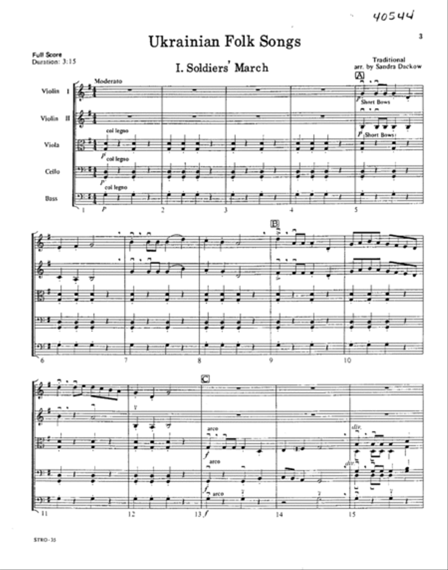 Ukrainian Folk Songs Orchestra scores gallery preview page 2