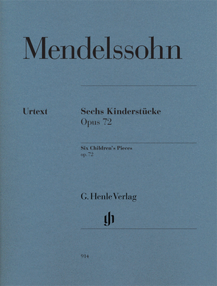 Book cover for 6 Children's Pieces, Op. 72
