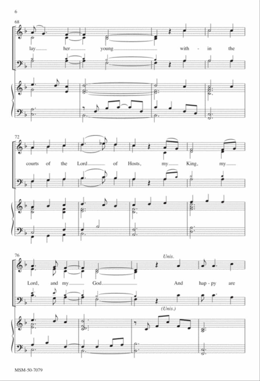 How Lovely Is Thy Dwelling Place 4-Part scores gallery preview page 6