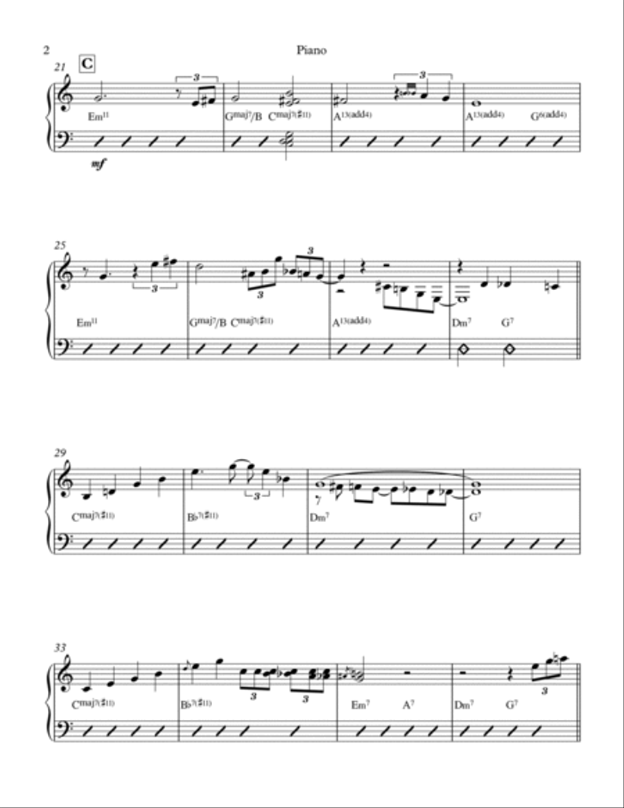 Ballade (For B.L.B.) Jazz Ensemble scores gallery preview page 2