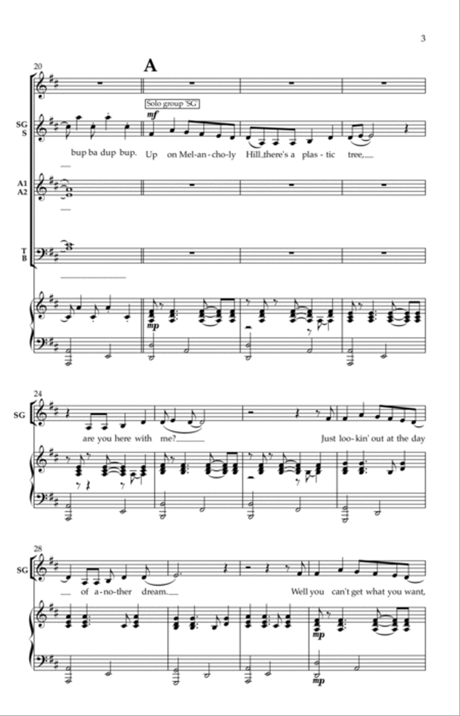 On Melancholy Hill 4-Part scores gallery preview page 3