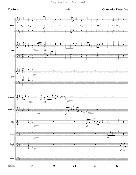 Canticle for Easter Day - Brass and Timpani Score and Parts image number null