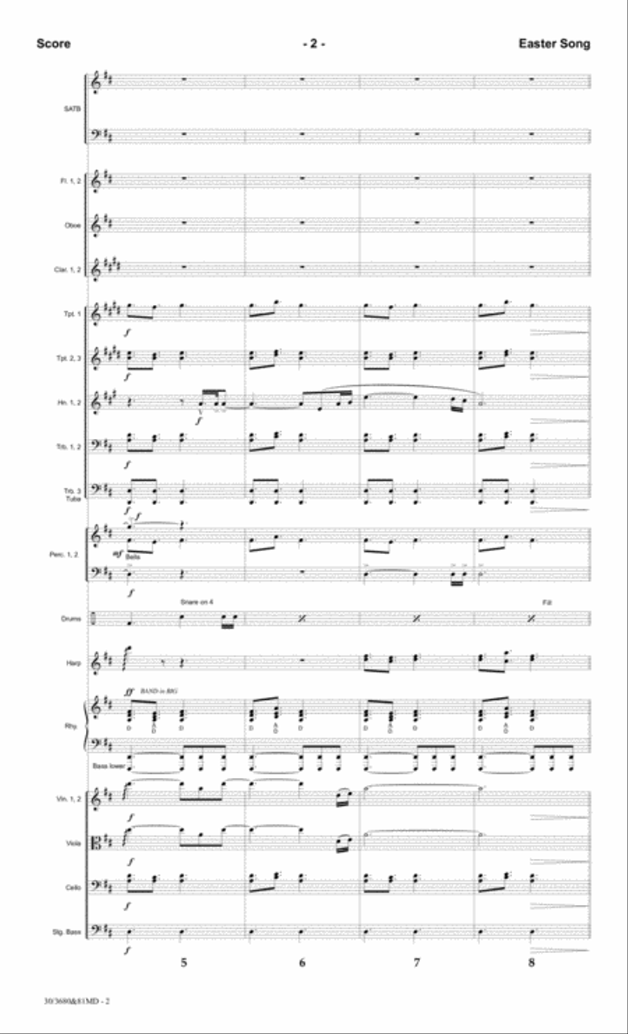 Songs of the Cross - Orchestral Score and Parts Choir scores gallery preview page 4