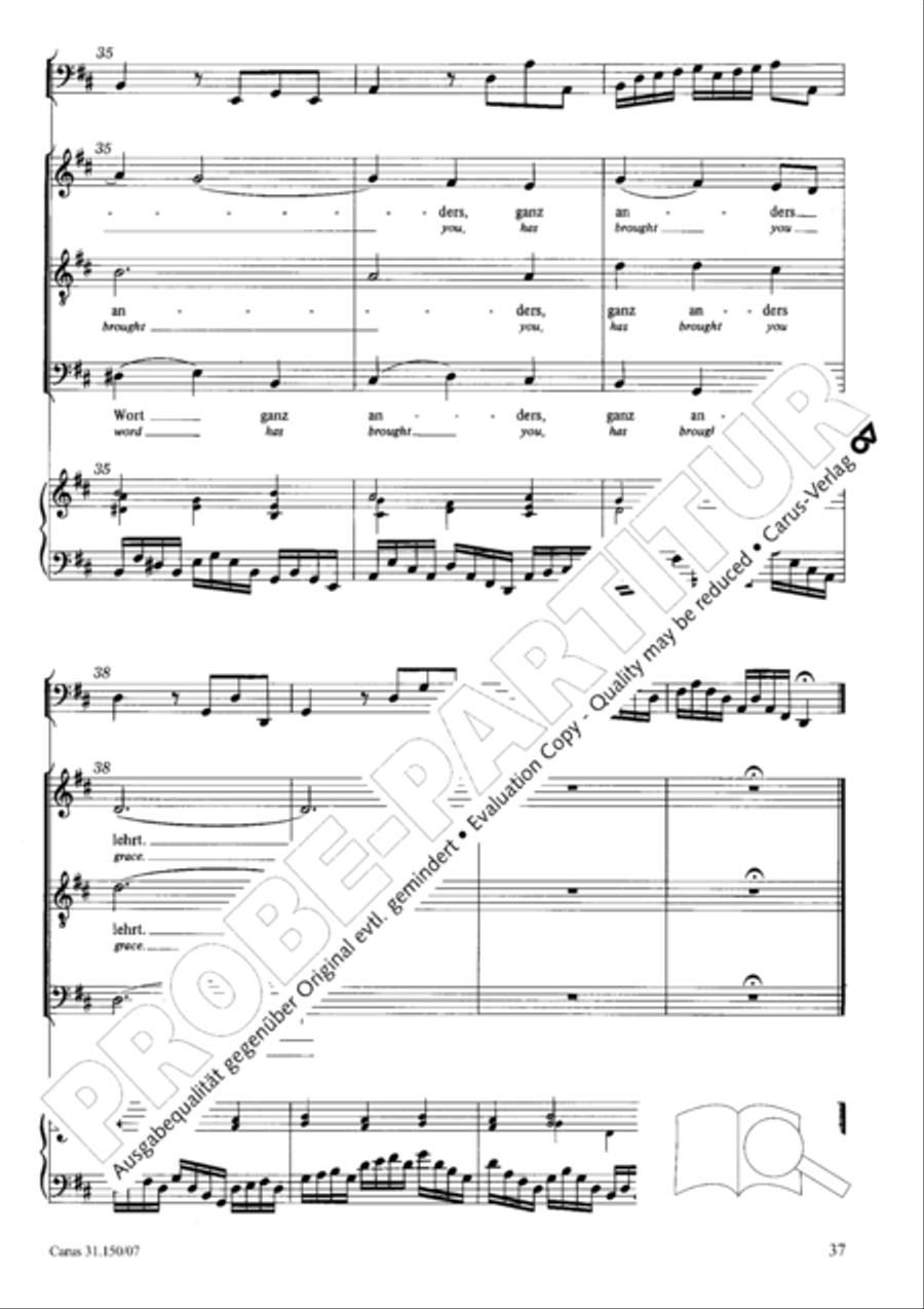 O my Lord, I long for thee (Nach dir, Herr, verlanget mich) 4-Part scores gallery preview page 38
