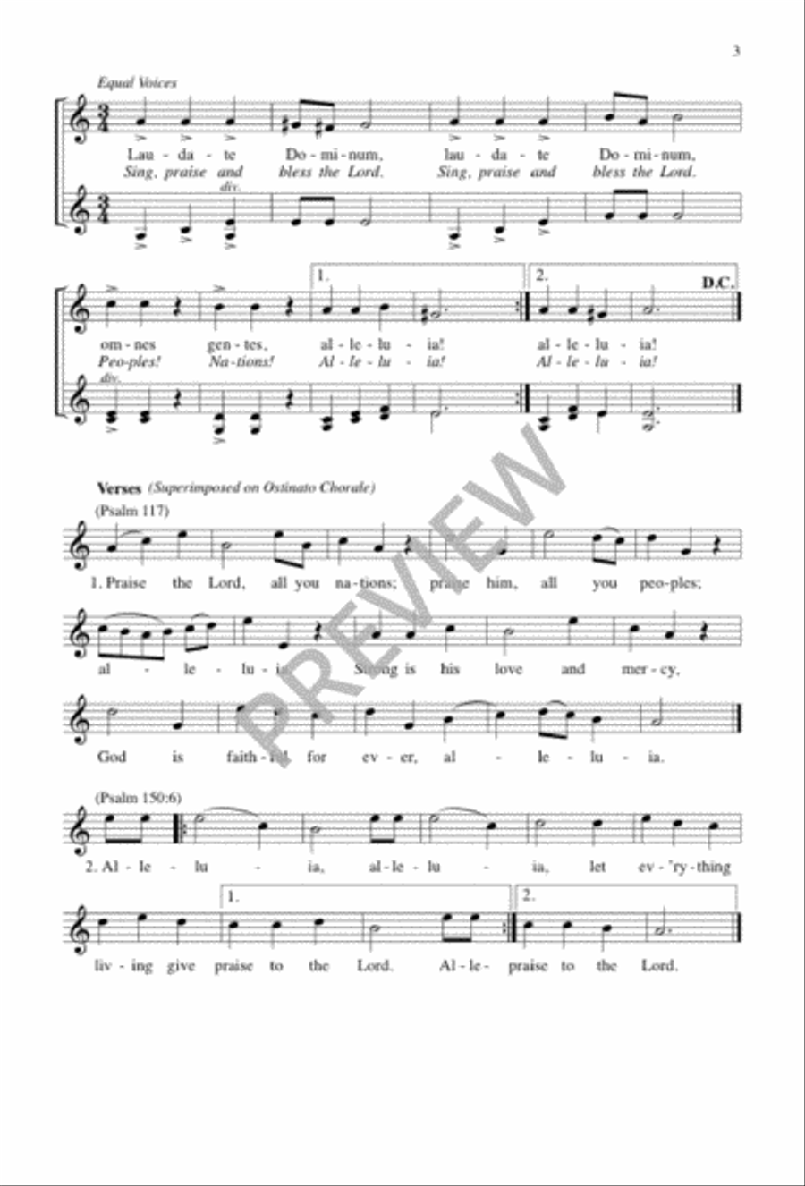 Laudate Dominum 4-Part scores gallery preview page 4