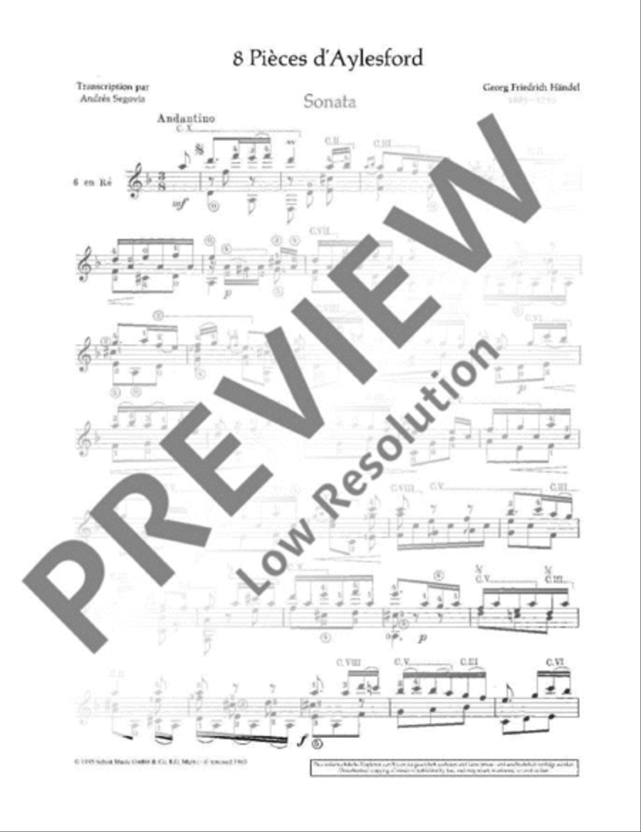 8 Aylesford Pieces 8 Aylesford Pieces Classical Guitar scores gallery preview page 3