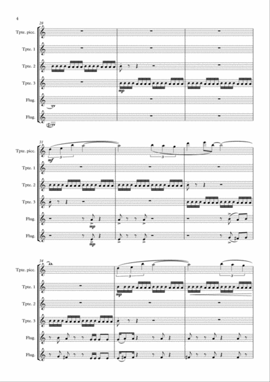 FIFTY SPRINGS for Trumpet Ensemble Brass Ensemble scores gallery preview page 6
