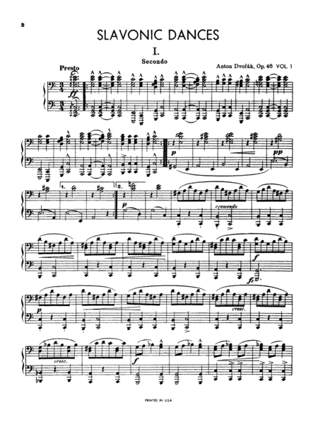 Dvorák: Slavonic Dances, Op. 46 (Volume I)