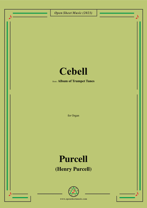 Book cover for Purcell-Cebell,from 'Album of Trumpet Tunes',for Organ
