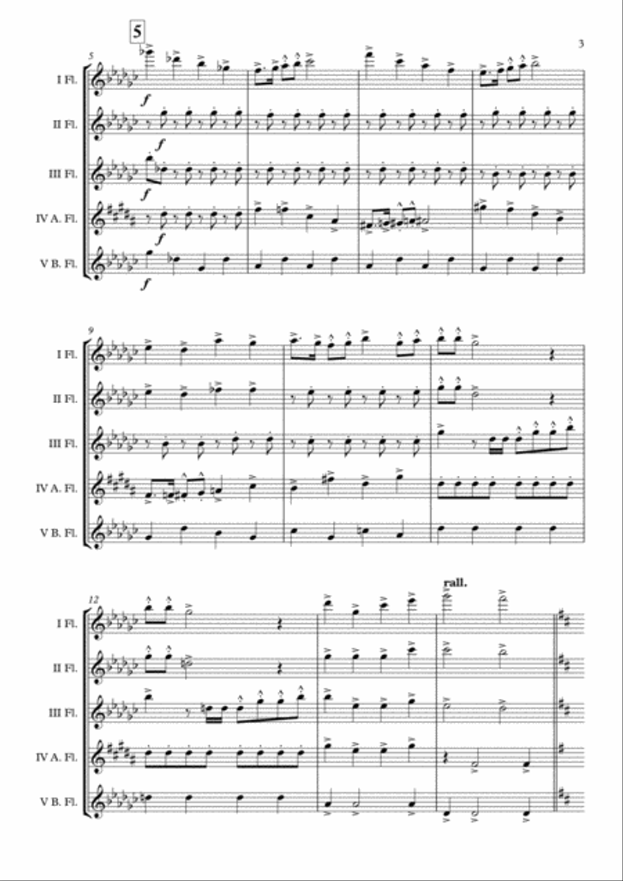 God Bless Us Everyone God Bless Us Everyone Flute Choir scores gallery preview page 4