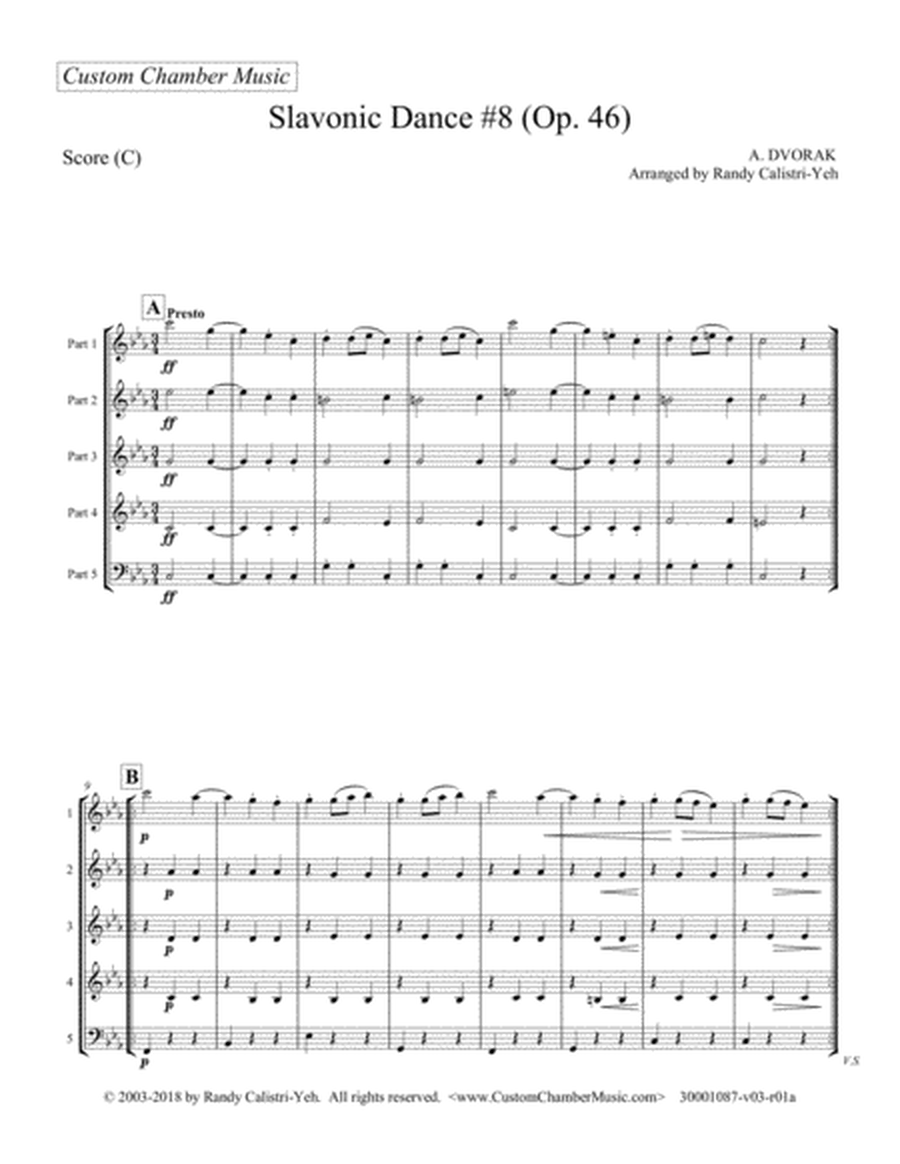 Dvorak Slavonic Dance #8 (woodwind quintet) image number null