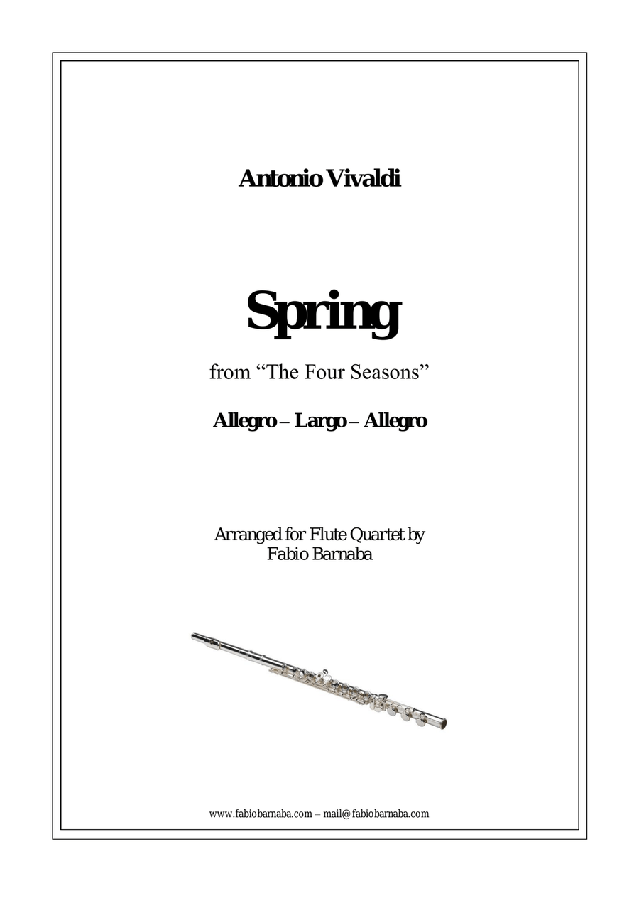 The Four Seasons - Spring - for Flute Quartet or Flute Choir image number null