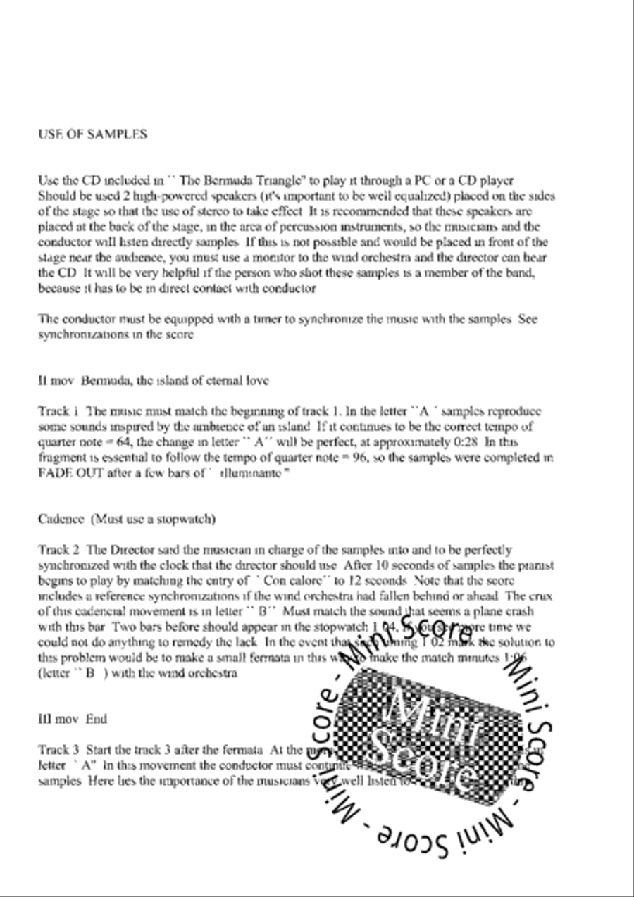 The Bermuda Triangle The Bermuda Triangle Concert Band scores gallery preview page 7
