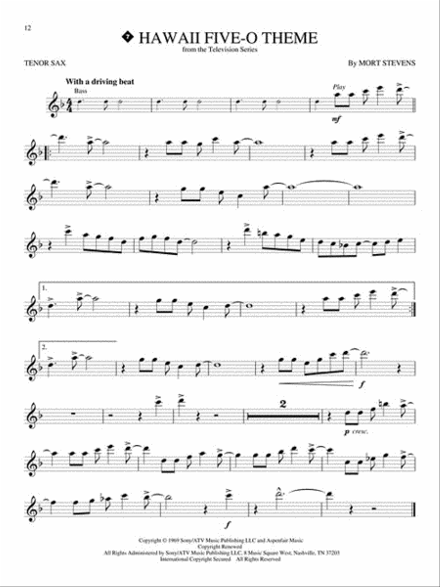 Great Themes Tenor Saxophone scores gallery preview page 3