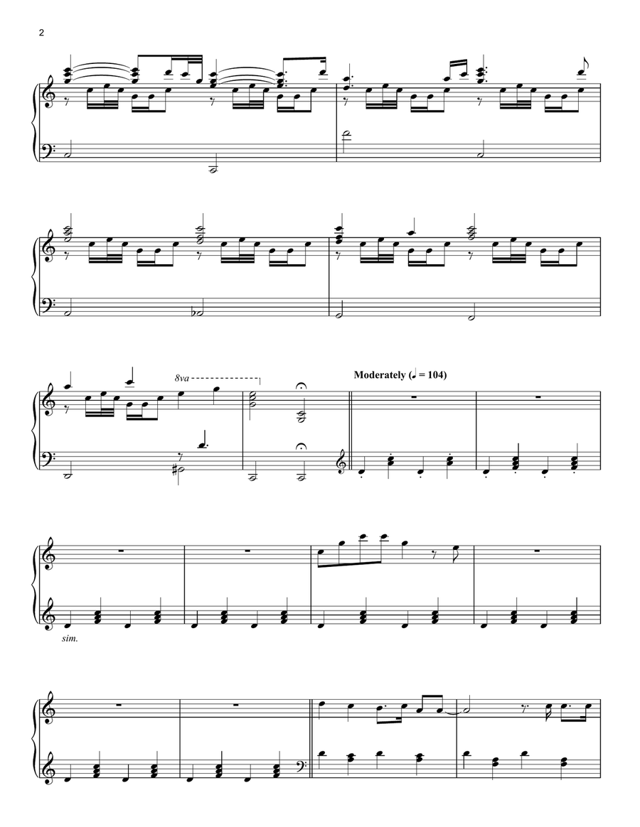Mice On Venus (from Minecraft) Piano Solo scores gallery preview page 2