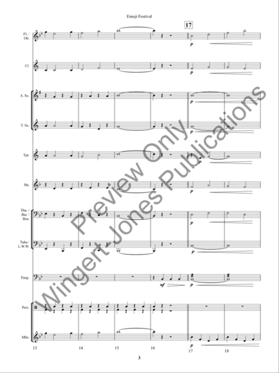 Emoji Festival Emoji Festival Concert Band scores gallery preview page 6