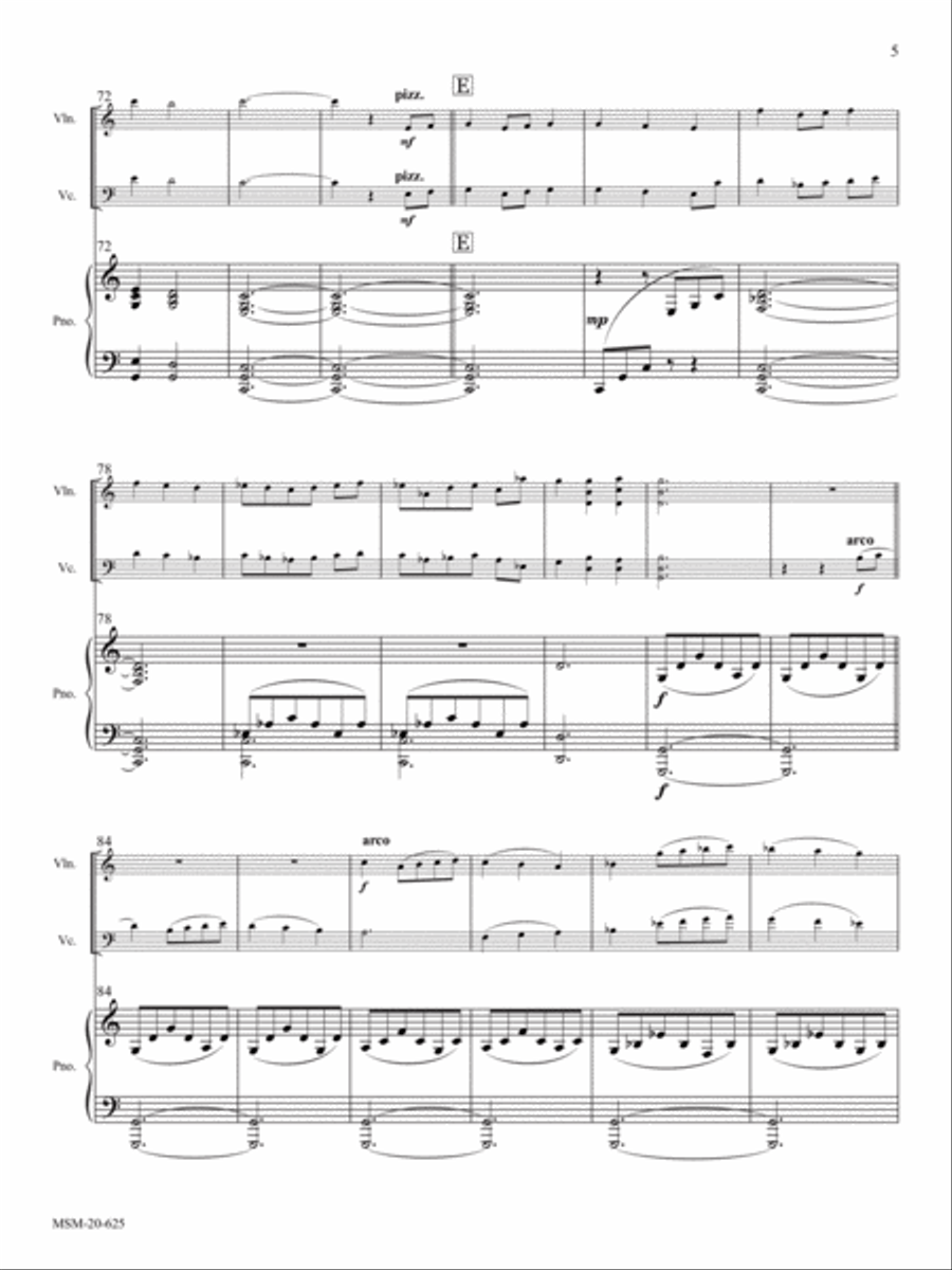 Let All Things Now Living Piano Trio scores gallery preview page 4