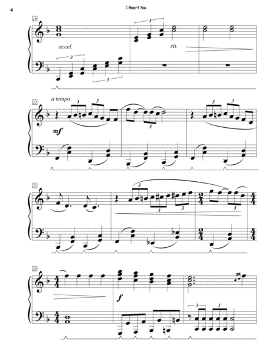 I Heart You I Heart You Piano Solo scores gallery preview page 4