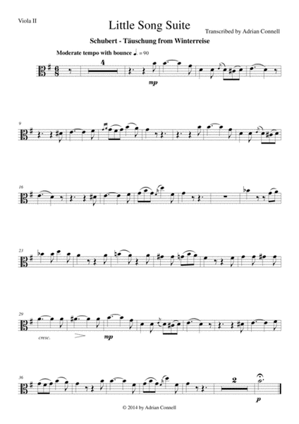 Litte Song Suite for Five Violas - Viola 2