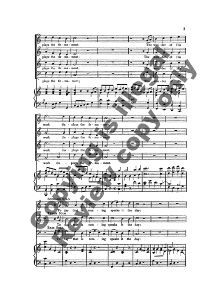 The Creation: The Heavens are Telling 4-Part scores gallery preview page 9
