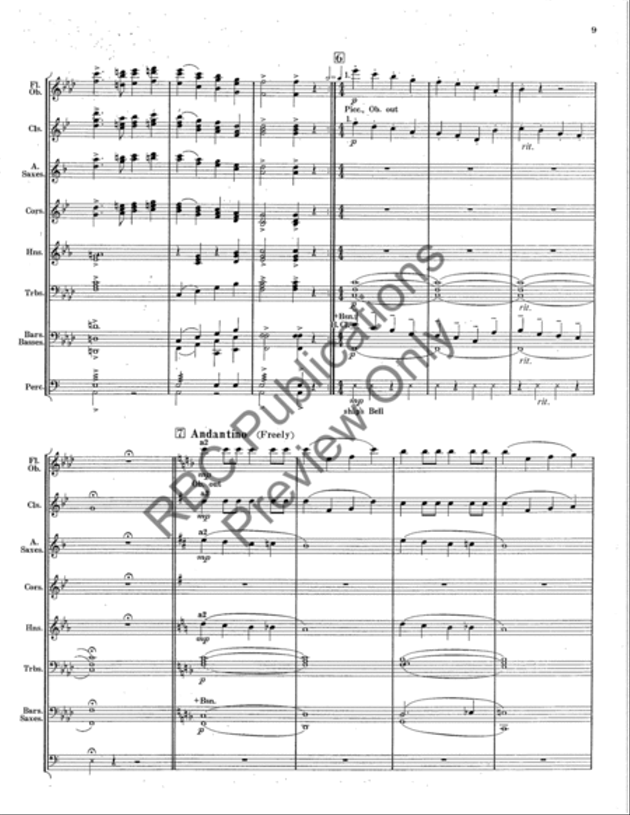 Drunken Sailor Concert Band scores gallery preview page 10