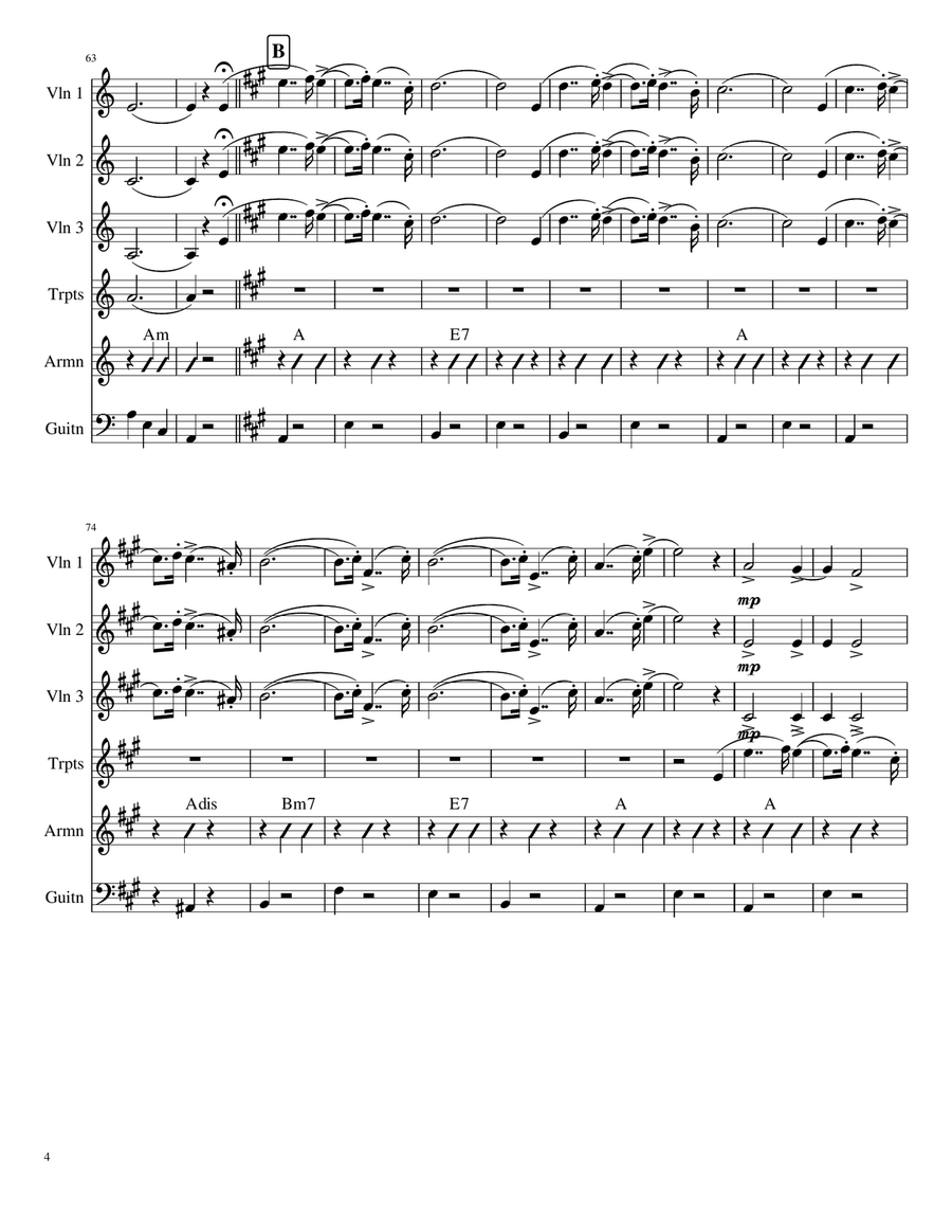 Liebesleid (La Pena del Amor) Small Ensemble scores gallery preview page 4