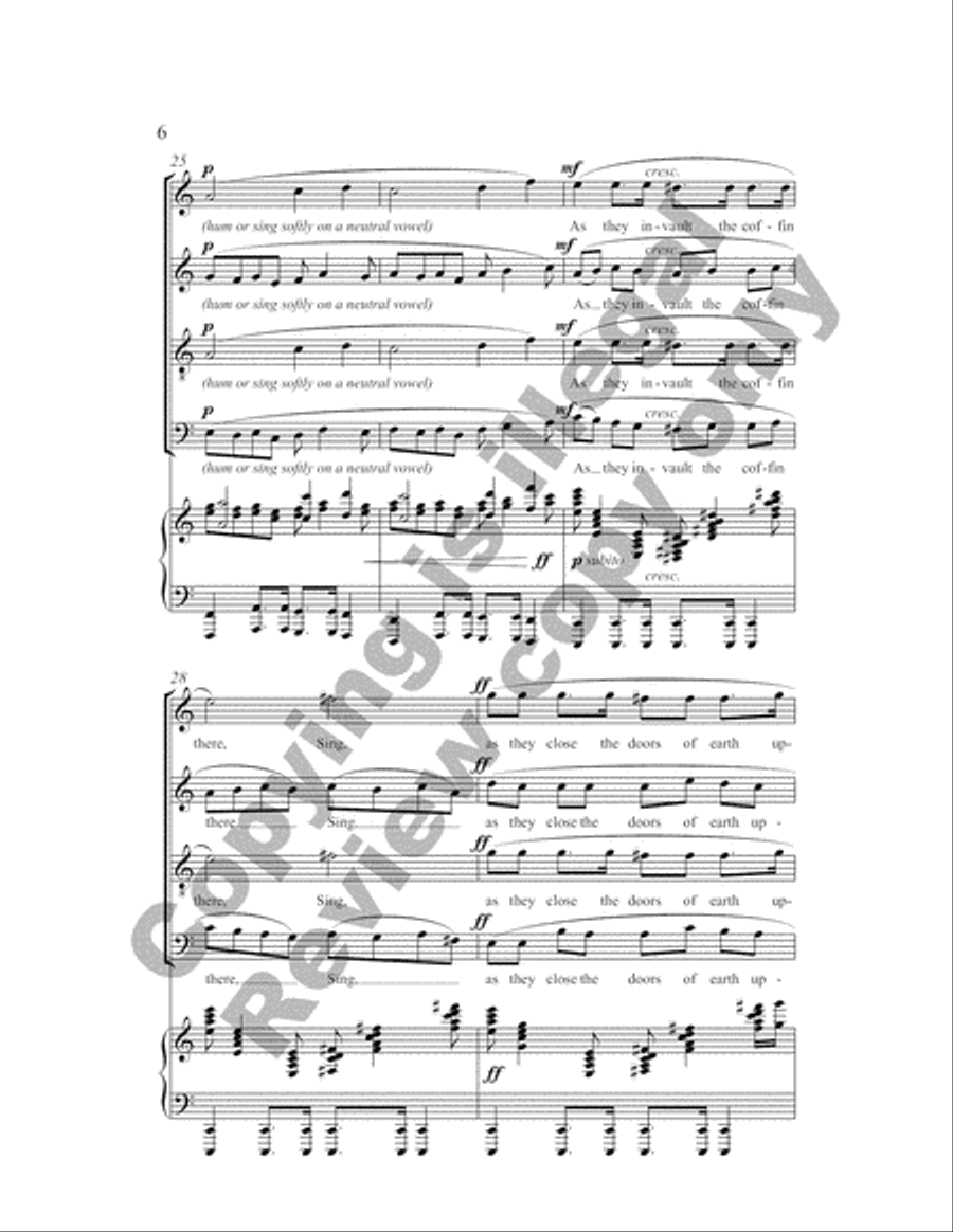 Hush'd Be the Camps Today 4-Part scores gallery preview page 5