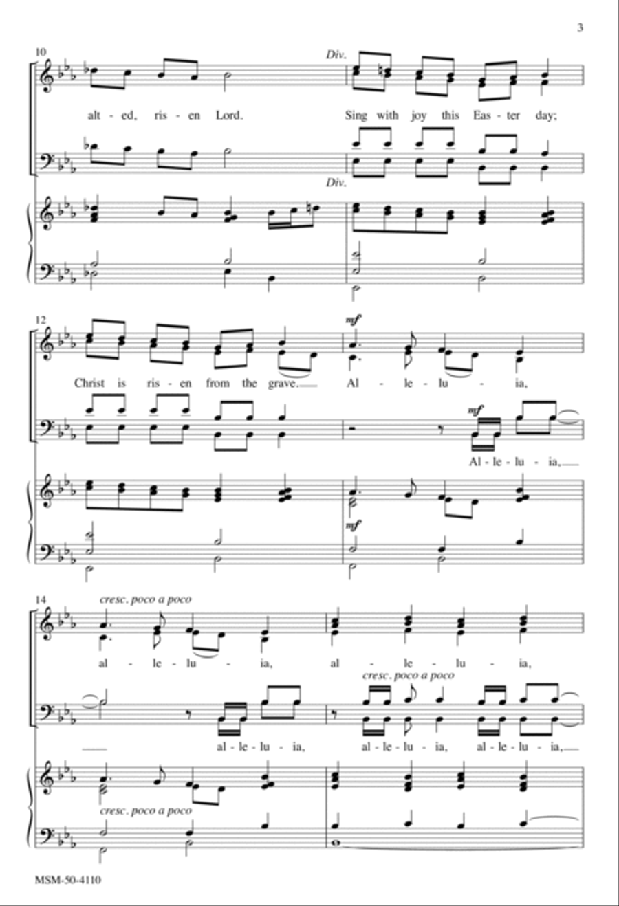 Easter Introit and Benediction 4-Part scores gallery preview page 3